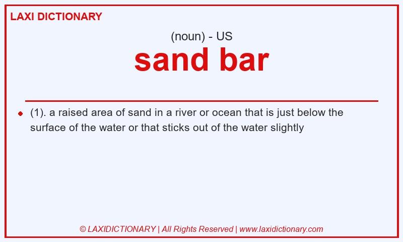 Definition sand bar in American English