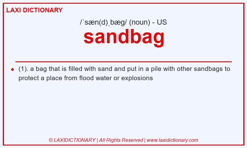 Definition sandbag in American English