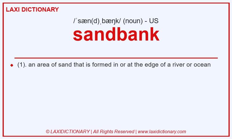 Definition sandbank in American English