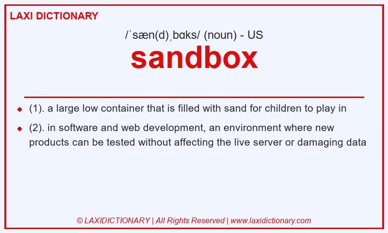 Definition sandbox in American English