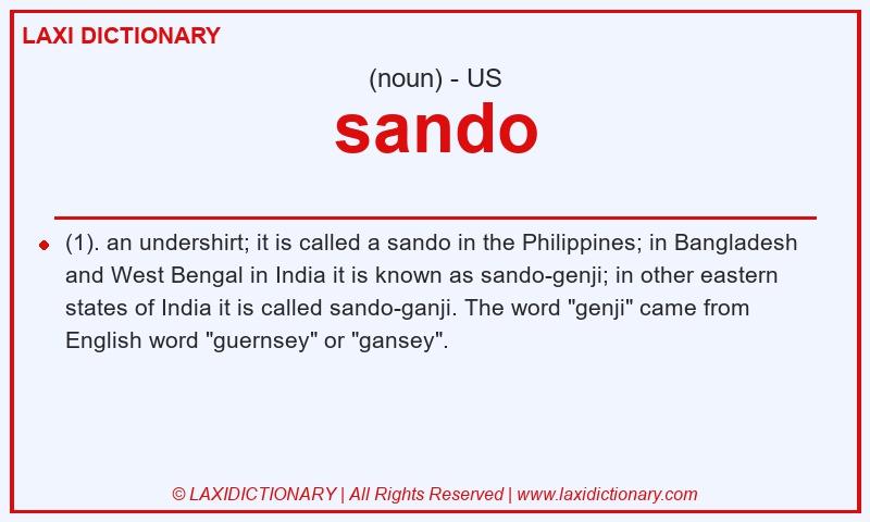 Definition sando in American English