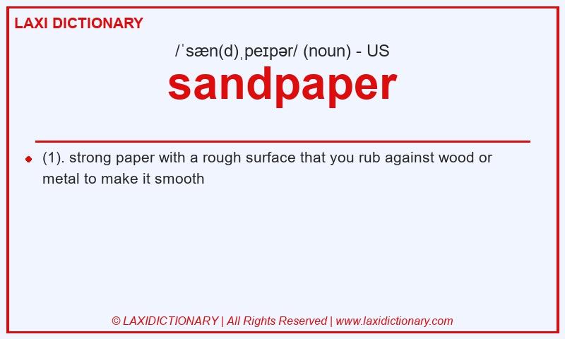 Definition sandpaper in American English