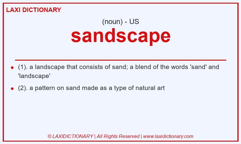 Definition sandscape in American English