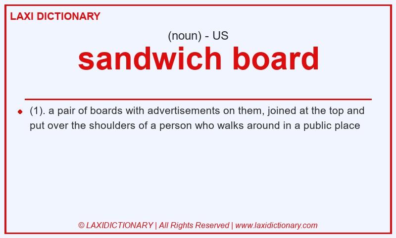 Definition sandwich board in American English