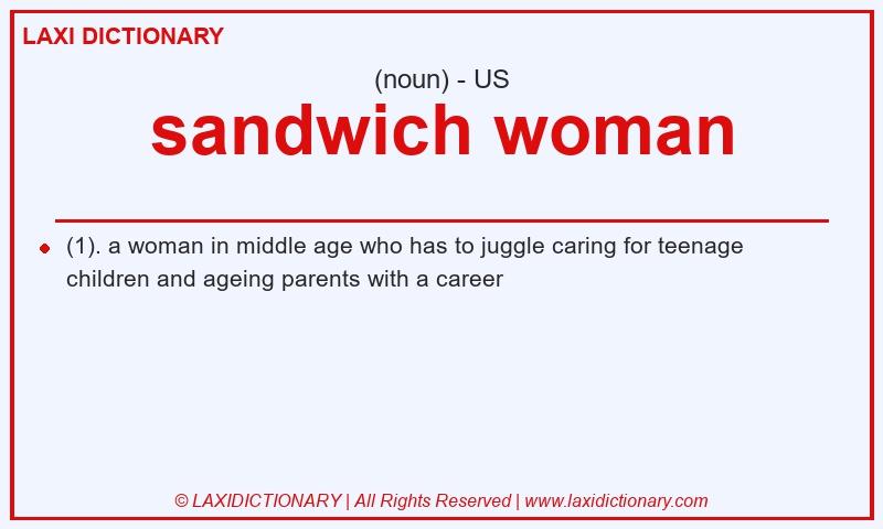 Definition sandwich woman in American English