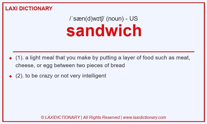 Definition sandwich in American English