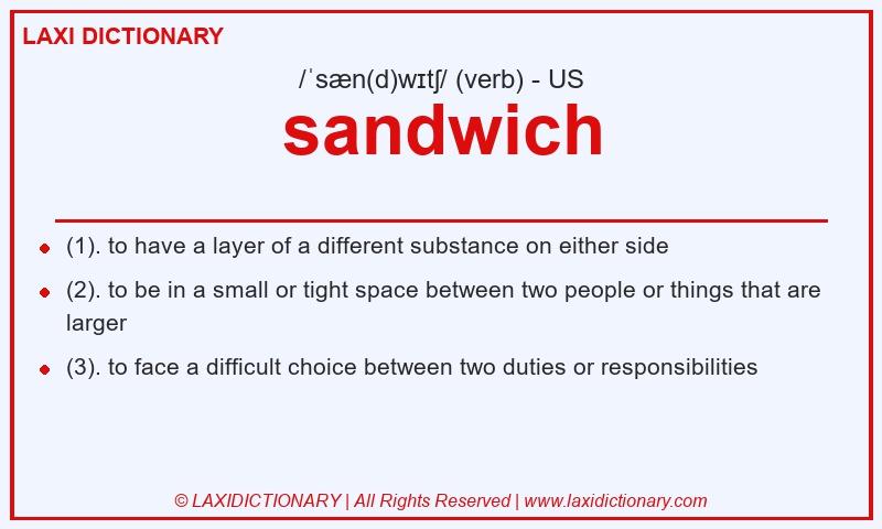 Definition sandwich in American English