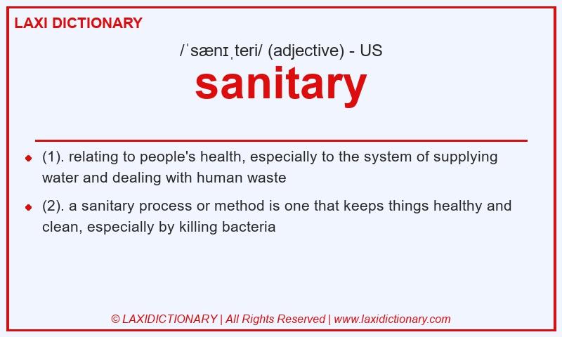 Definition sanitary in American English