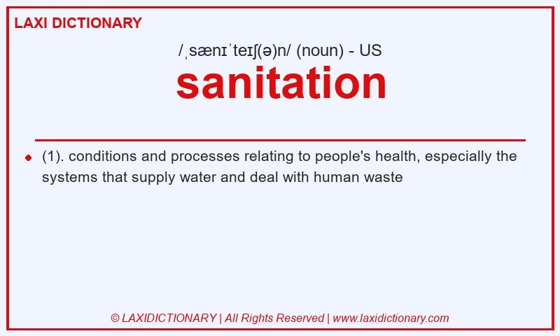 Definition sanitation in American English