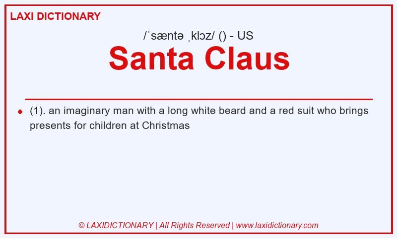 Definition Santa Claus in American English