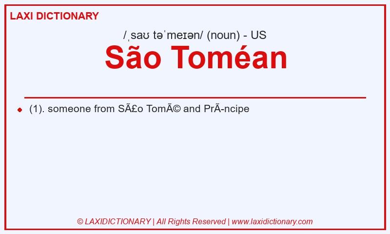 Definition São Toméan in American English