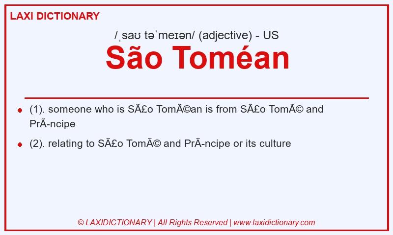 Definition São Toméan in American English