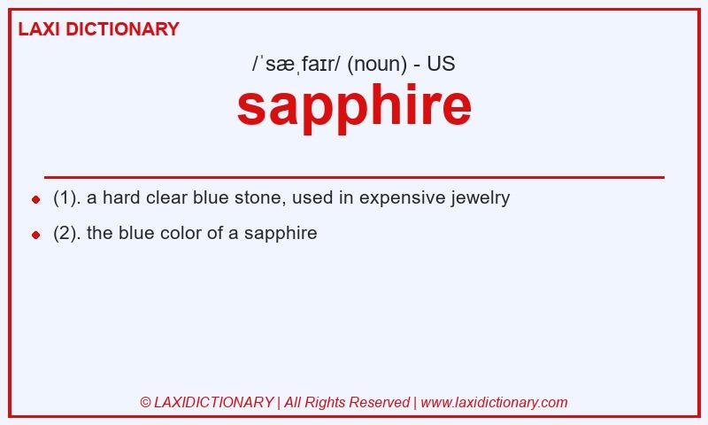 Definition sapphire in American English