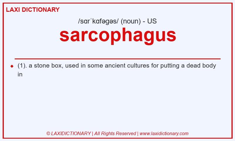 Definition sarcophagus in American English