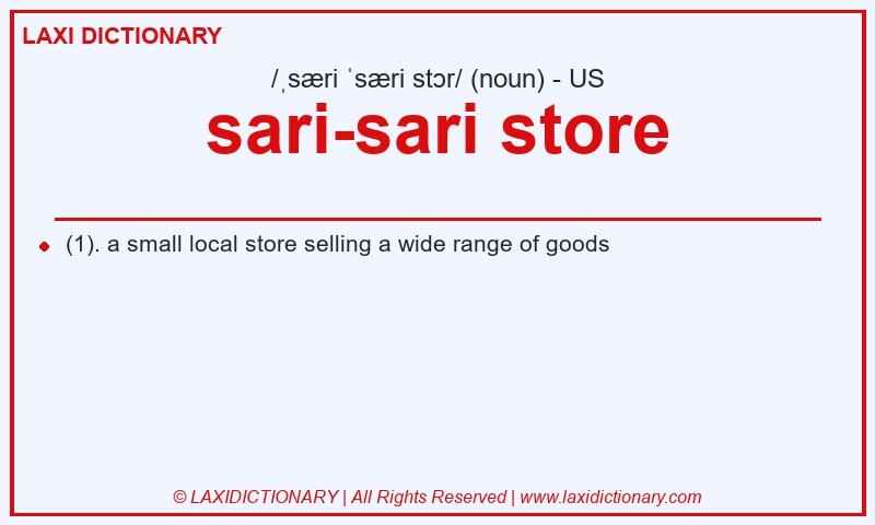 Definition sari-sari store in American English