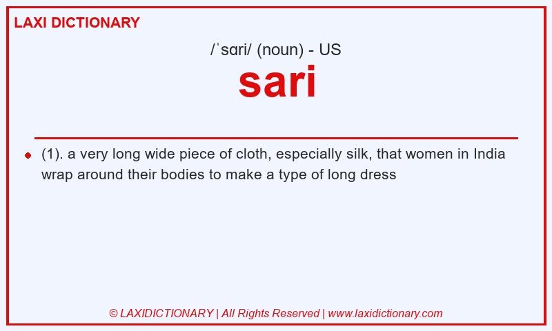 Definition sari in American English