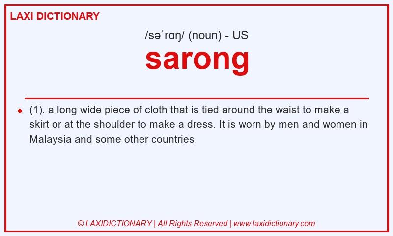 Definition sarong in American English