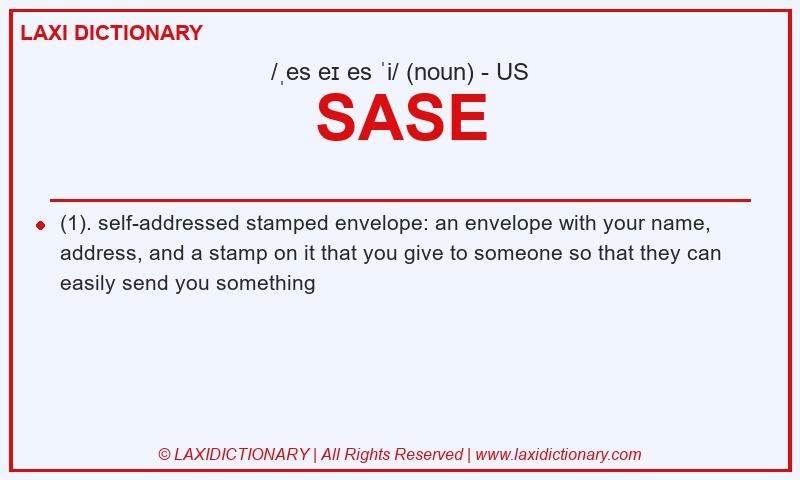Definition SASE in American English