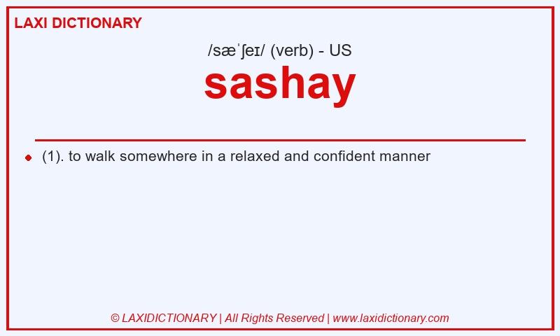 Definition sashay in American English