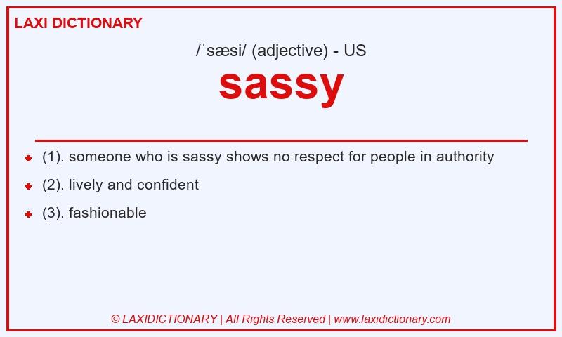 Definition sassy in American English
