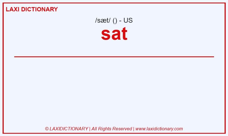 Definition sat in American English