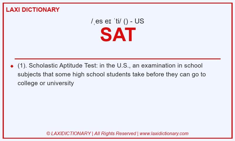 Definition SAT in American English