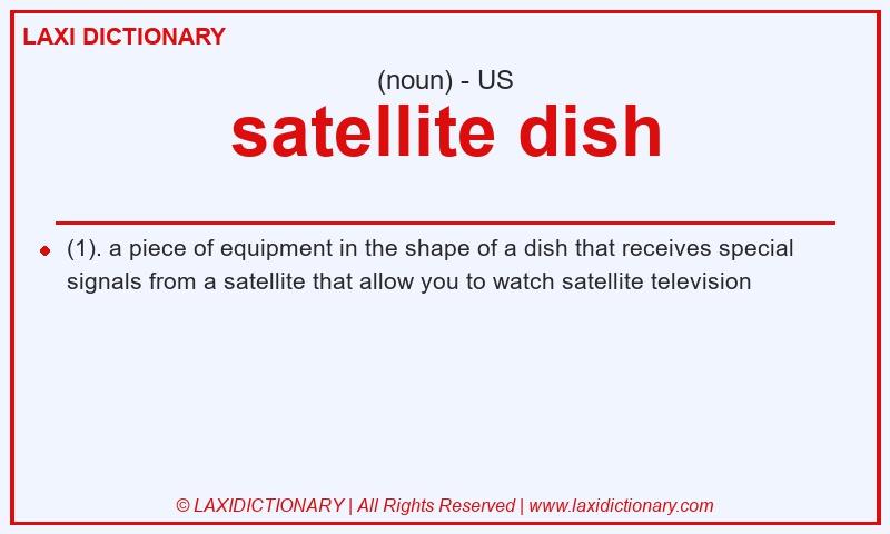 Definition satellite dish in American English
