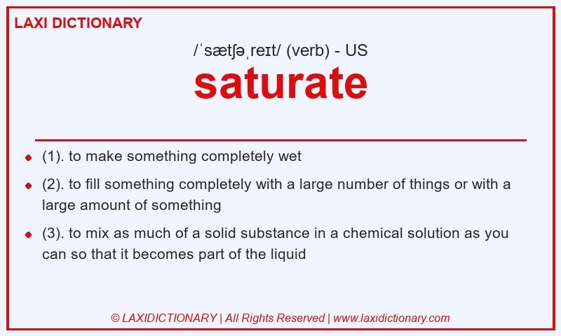 Definition saturate in American English