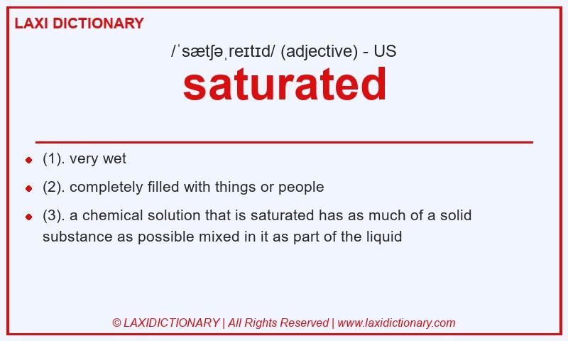 Definition saturated in American English