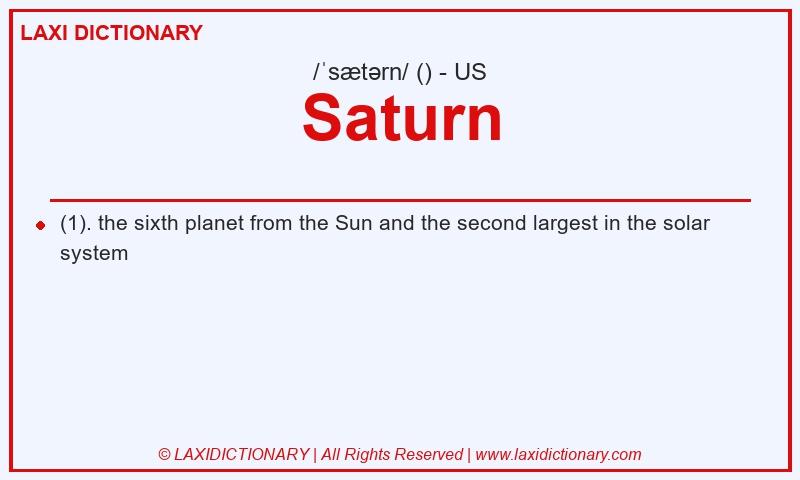 Definition Saturn in American English