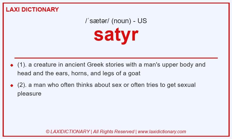 Definition satyr in American English