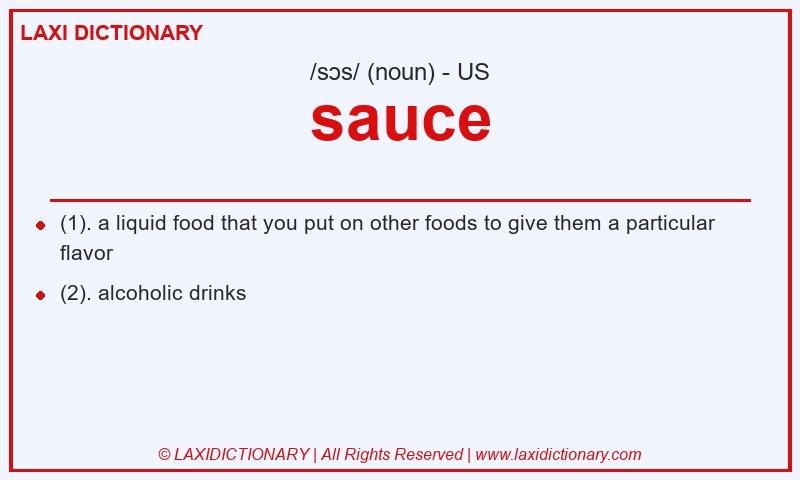 Definition sauce in American English