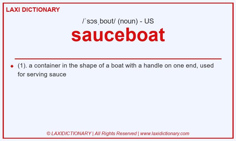 Definition sauceboat in American English