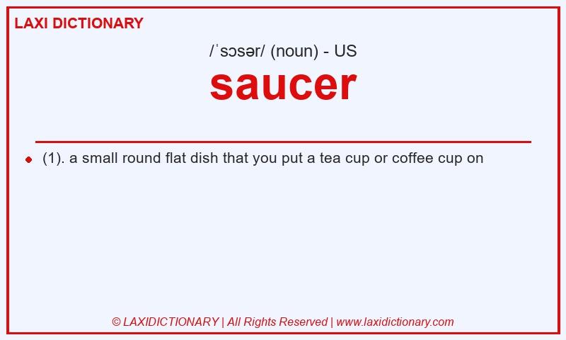 Definition saucer in American English