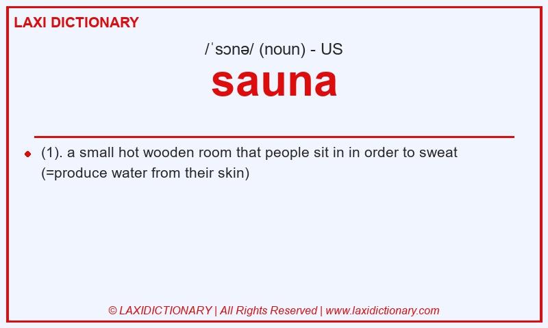Definition sauna in American English