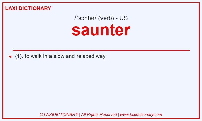Definition saunter in American English