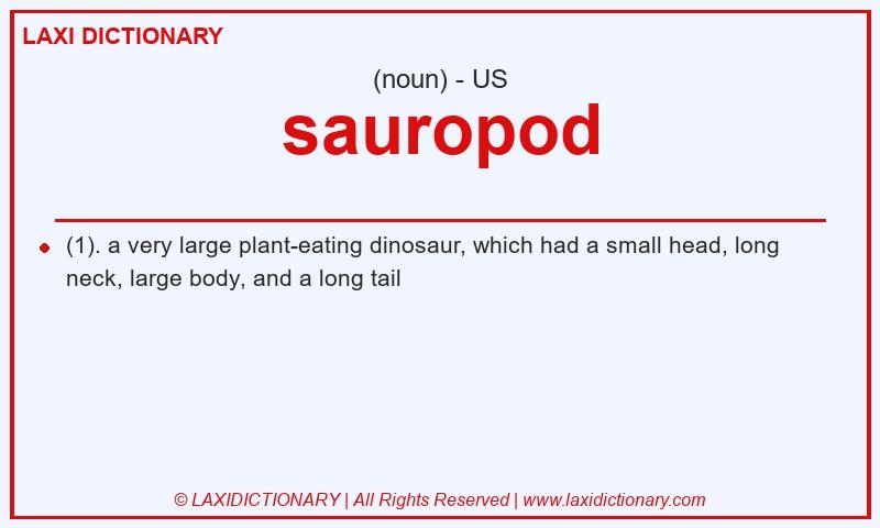 Definition sauropod in American English