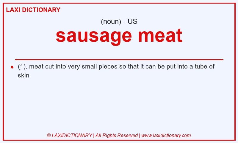Definition sausage meat in American English