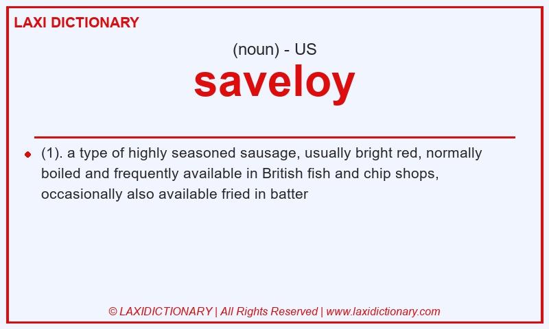 Definition saveloy in American English