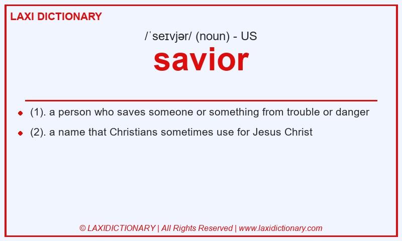 Definition savior in American English