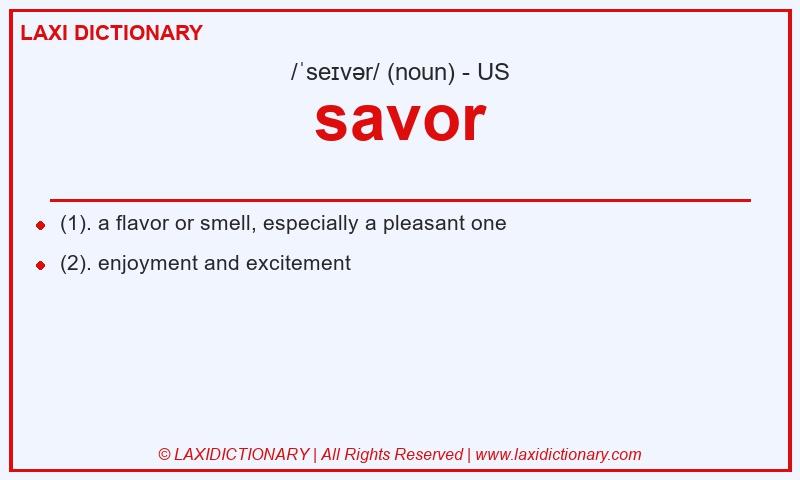 Definition savor in American English