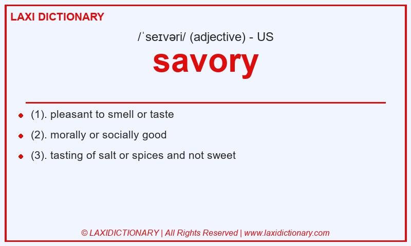 Definition savory in American English
