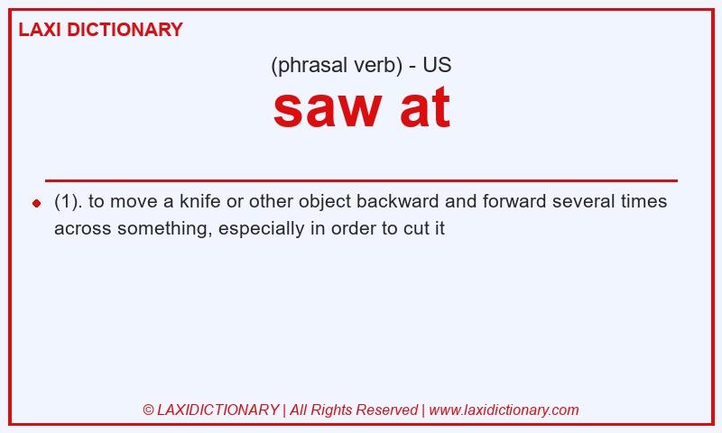 Definition saw at in American English