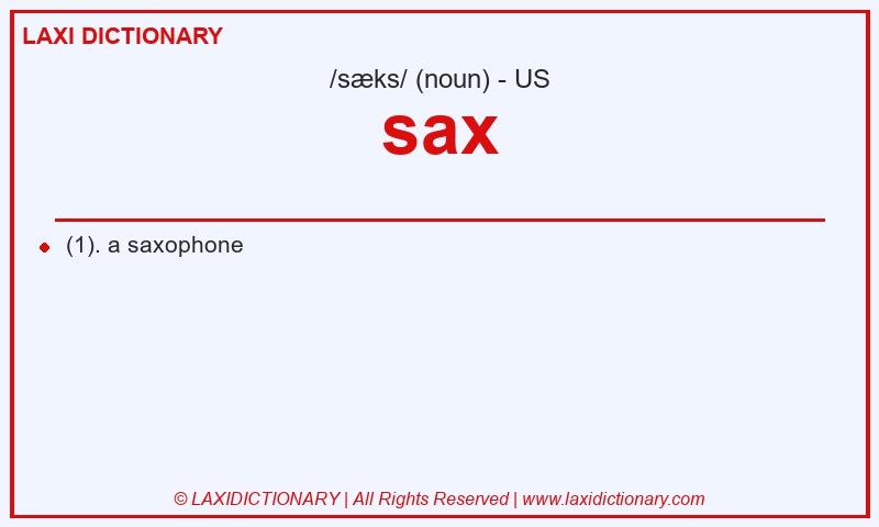 Definition sax in American English