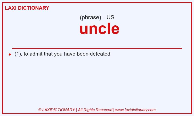 Definition  uncle in American English