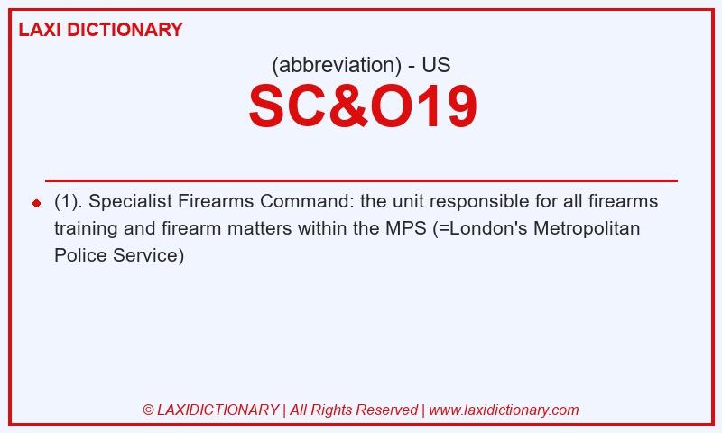 Definition SC&O19 in American English