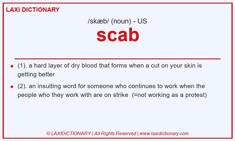 Definition scab in American English