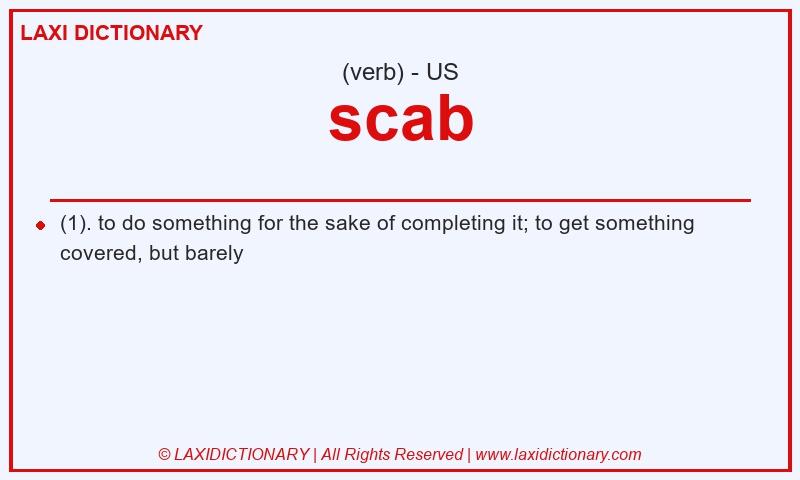Definition scab in American English