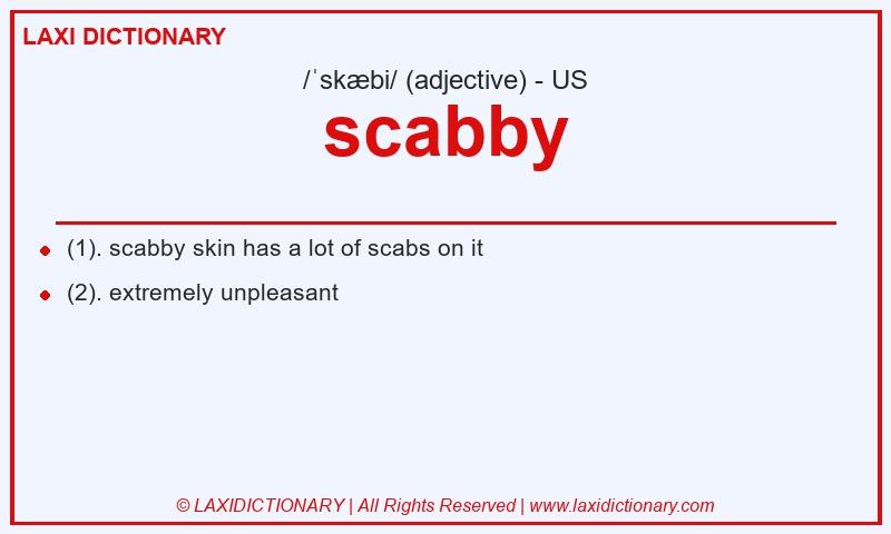 Definition scabby in American English