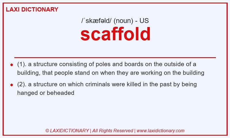 Definition scaffold in American English